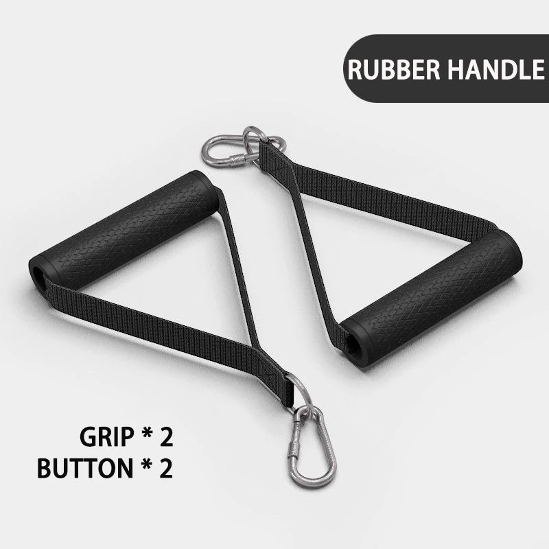 Gym Resistance Belt Accessories Handle Non Slip Grip Strong Rubber Ribbon Fitness Heavy Rope Machine Fitness Equipment