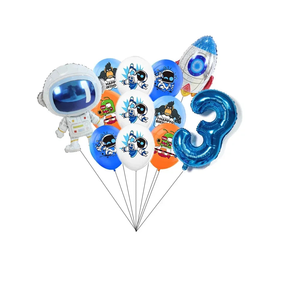 Robot Birthday Party Decoration Boy Game Favors Tableware Plate Tablecloth Cake Topper for Kids Party Gifts Baby Shower Supplies