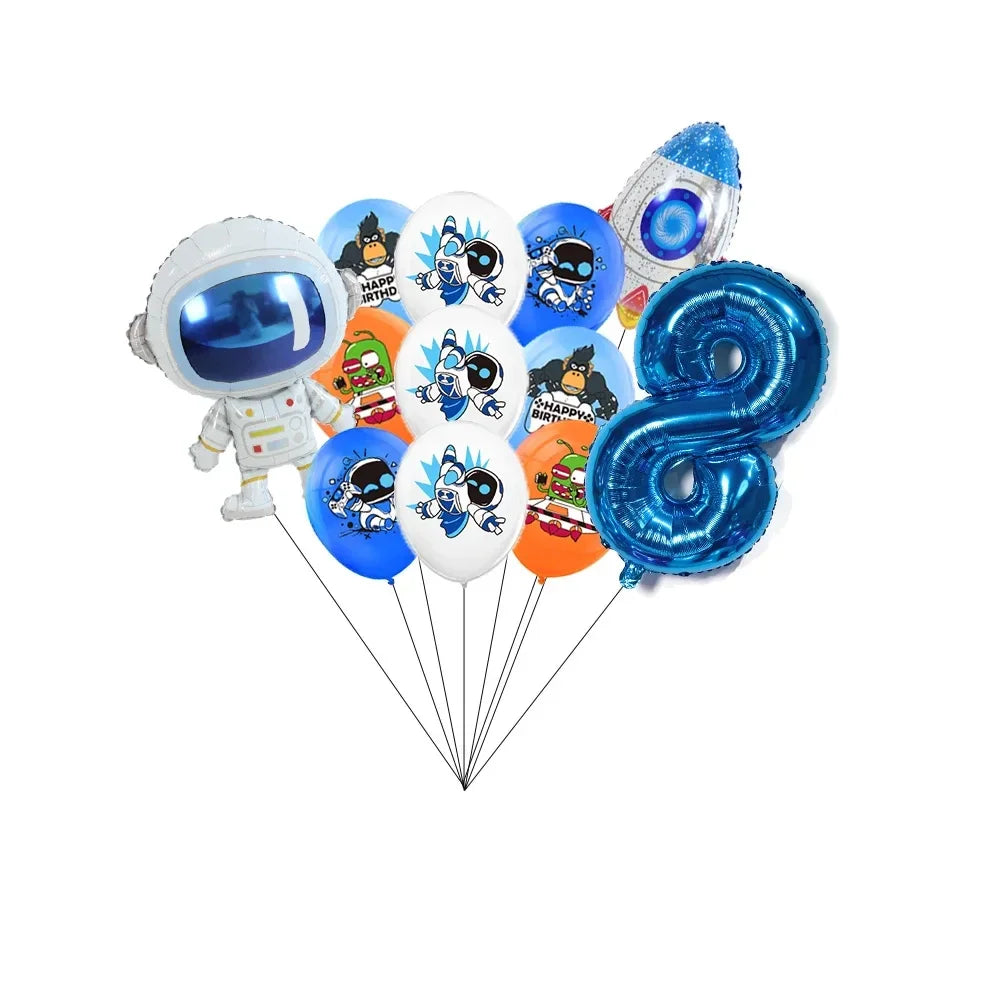Robot Birthday Party Decoration Boy Game Favors Tableware Plate Tablecloth Cake Topper for Kids Party Gifts Baby Shower Supplies