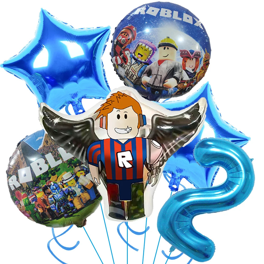 Roblox Birthday Party Decorations Supplie Roblox Game Celebration Party Balloons Disposable Tableware Cup Plate Baby Shower Toys