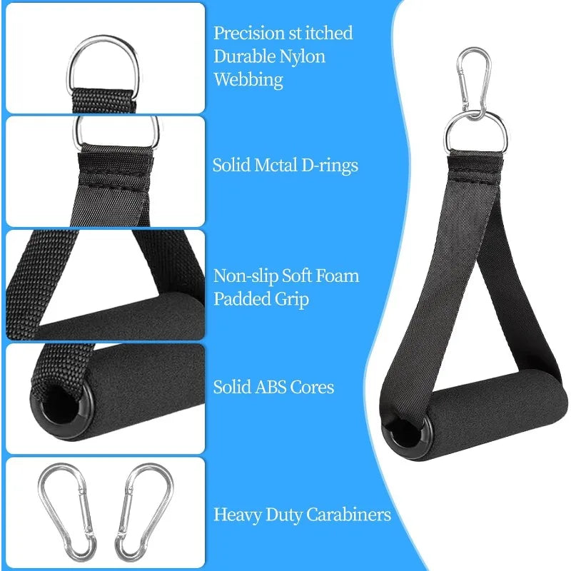 Gym Resistance Belt Accessories Handle Non Slip Grip Strong Rubber Ribbon Fitness Heavy Rope Machine Fitness Equipment