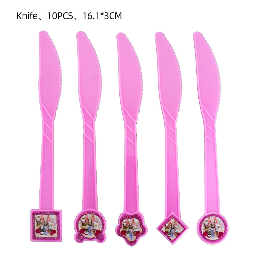Roblox Birthday Children Decoration Pink Girl Balloons Tableware bag Paper Plate Cup Straw Party Supplies Robot Game Baby Shower