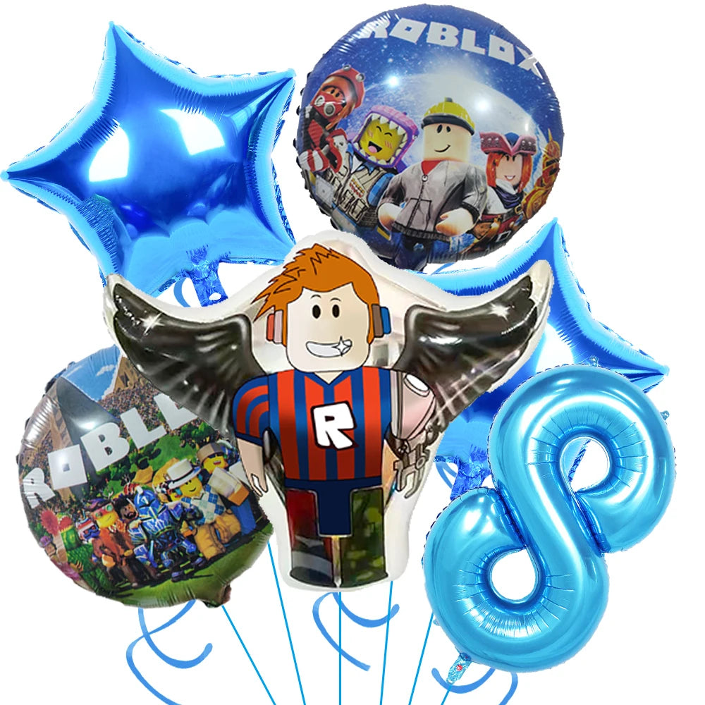 Roblox Birthday Party Decorations Supplie Roblox Game Celebration Party Balloons Disposable Tableware Cup Plate Baby Shower Toys