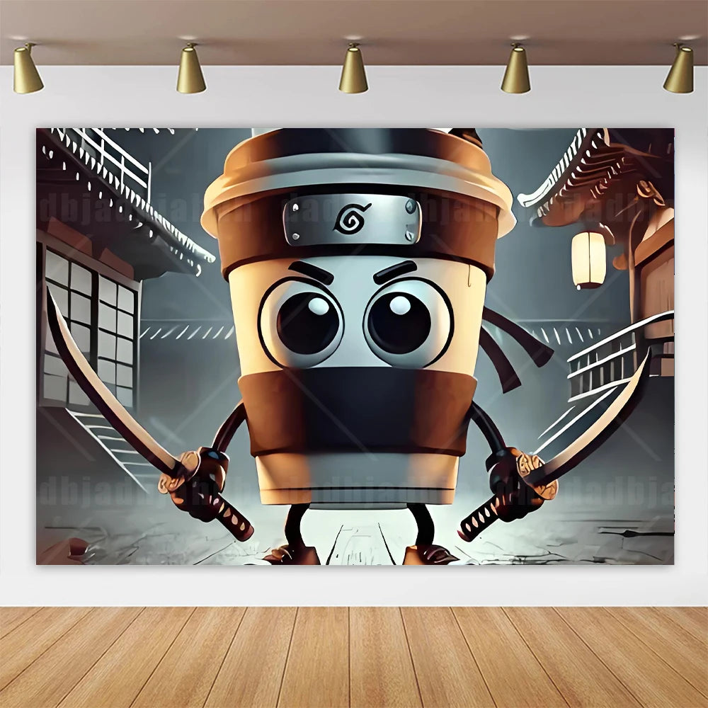 Cartoon Tung Tung Sahur Tralalo Theme Kids Birthday Party Decoration Game Brainrot Banner Background Balloon  Baby Supply Gift