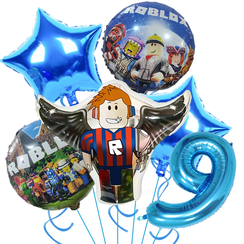 Roblox Birthday Party Decorations Supplie Roblox Game Celebration Party Balloons Disposable Tableware Cup Plate Baby Shower Toys