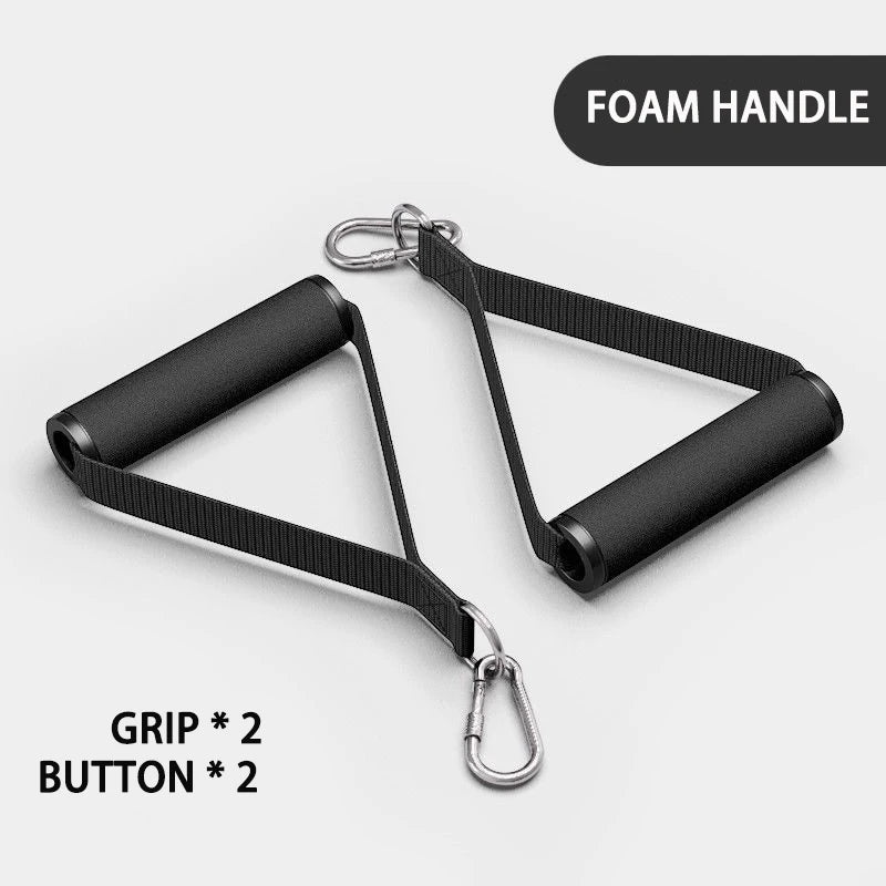 Gym Resistance Belt Accessories Handle Non Slip Grip Strong Rubber Ribbon Fitness Heavy Rope Machine Fitness Equipment