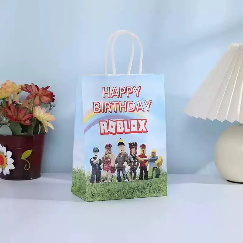 Roblox Birthday Party Decorations Supplie Roblox Game Celebration Party Balloons Disposable Tableware Cup Plate Baby Shower Toys