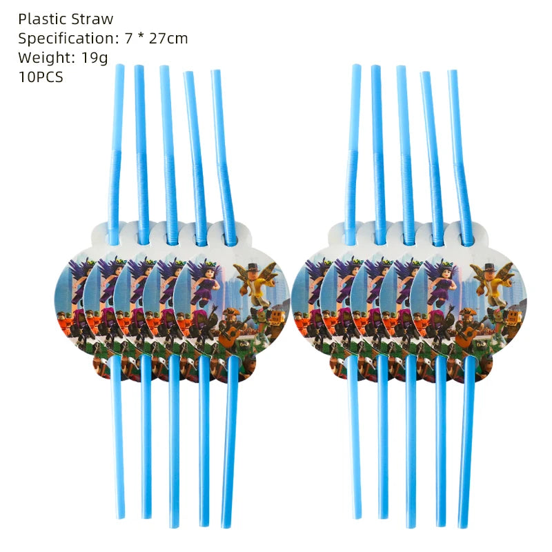 Roblox Birthday Party Decorations Supplie Roblox Game Celebration Party Balloons Disposable Tableware Cup Plate Baby Shower Toys