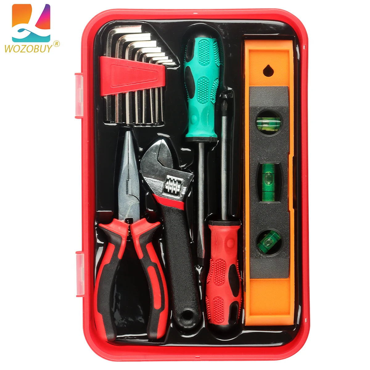 Domestic Tool Box Garage Tools Electricians Adjustable Wrench Cable Cutter Storage Boxs Plastic Knife Hard Hand Tools Sets