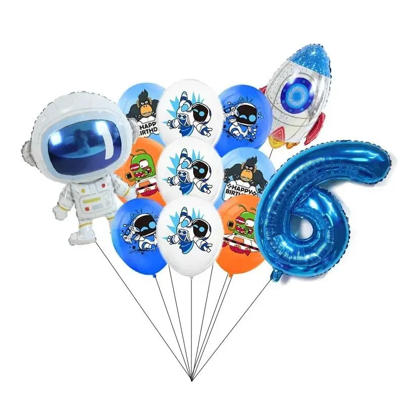 Robot Birthday Party Decoration Boy Game Favors Tableware Plate Tablecloth Cake Topper for Kids Party Gifts Baby Shower Supplies