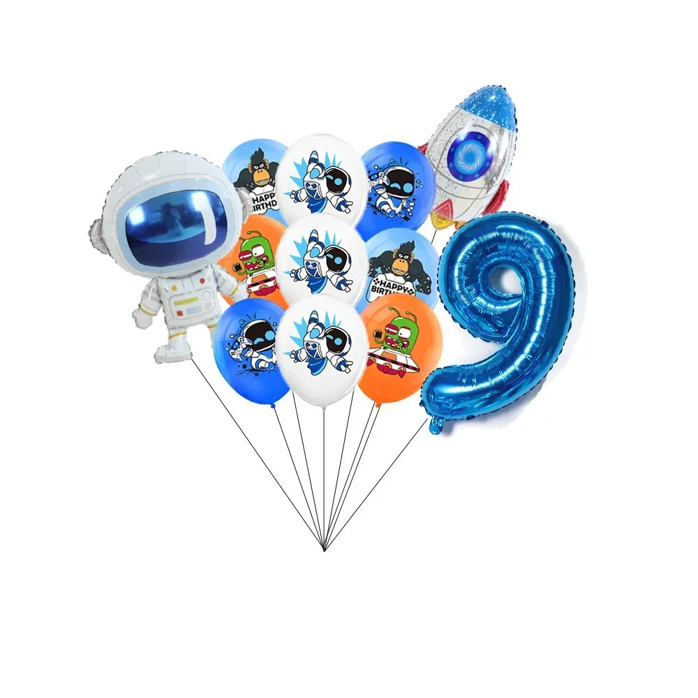 Robot Birthday Party Decoration Boy Game Favors Tableware Plate Tablecloth Cake Topper for Kids Party Gifts Baby Shower Supplies