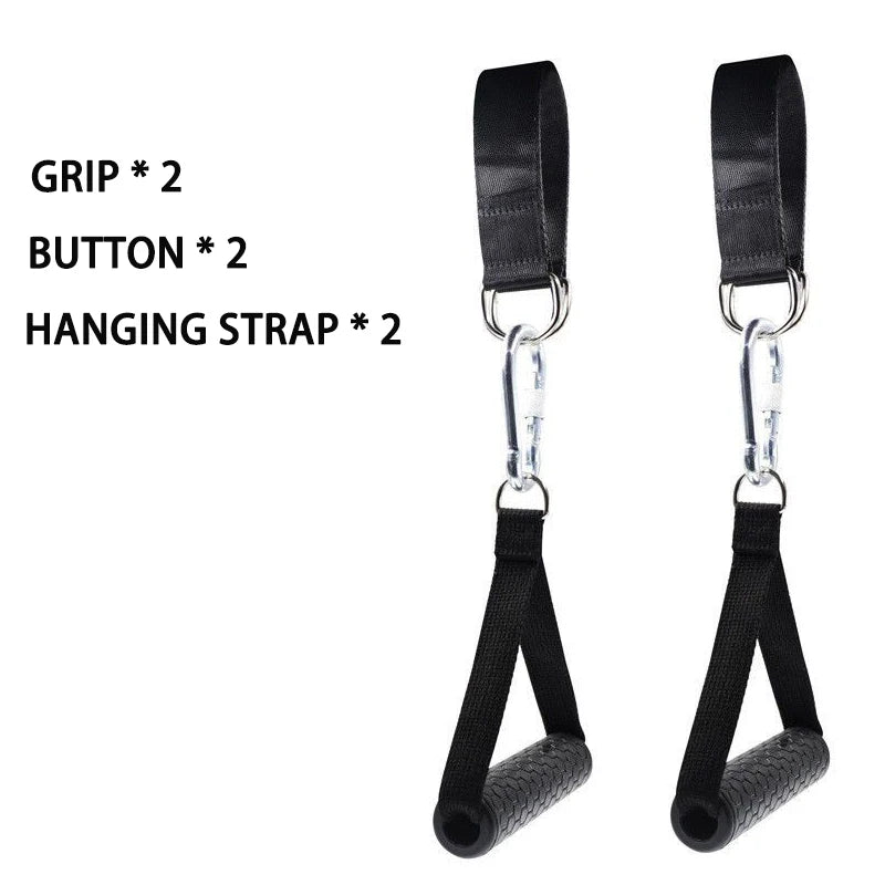 Gym Resistance Belt Accessories Handle Non Slip Grip Strong Rubber Ribbon Fitness Heavy Rope Machine Fitness Equipment