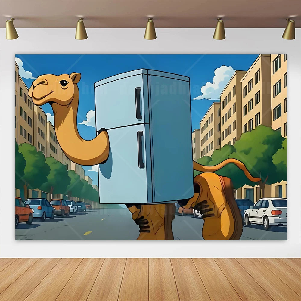 Cartoon Tung Tung Sahur Tralalo Theme Kids Birthday Party Decoration Game Brainrot Banner Background Balloon  Baby Supply Gift