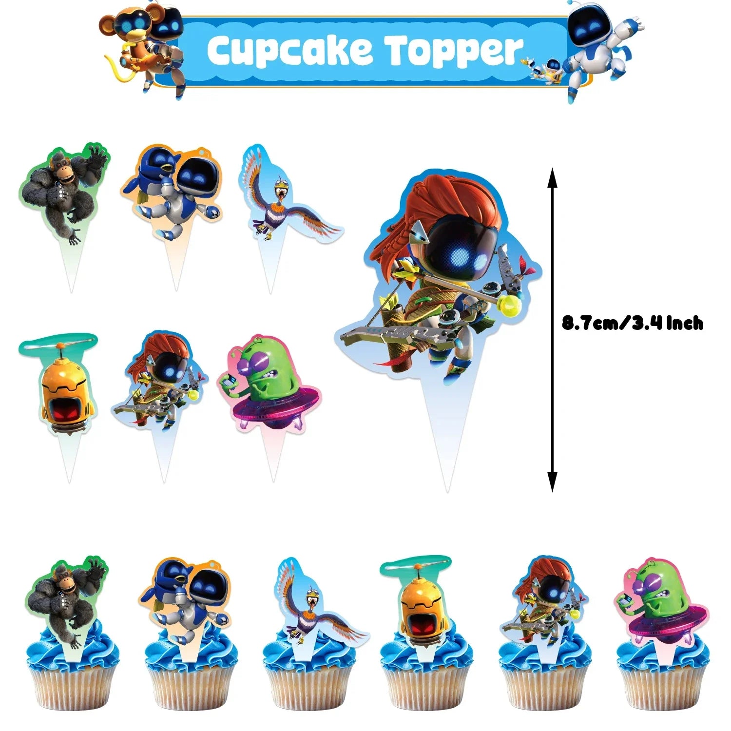 Robot Birthday Party Decoration Boy Game Favors Tableware Plate Tablecloth Cake Topper for Kids Party Gifts Baby Shower Supplies