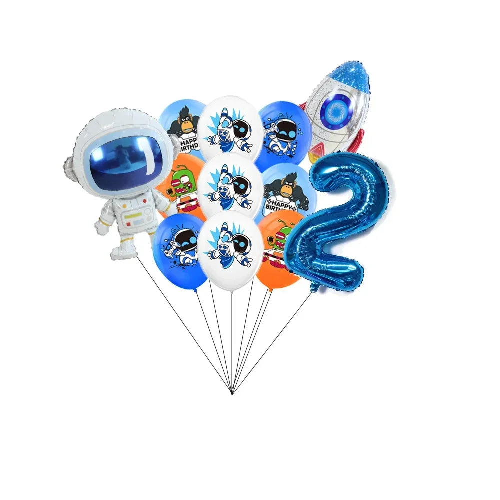 Robot Birthday Party Decoration Boy Game Favors Tableware Plate Tablecloth Cake Topper for Kids Party Gifts Baby Shower Supplies