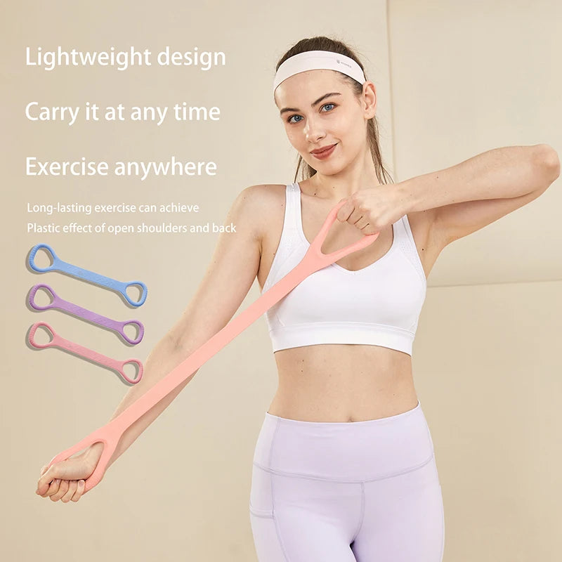 Exercise Gym Sports Straps Yoga Fitness Elastic Rope Silicone Resistance Band For Arm Back Shoulder  Exercise Room Accessories