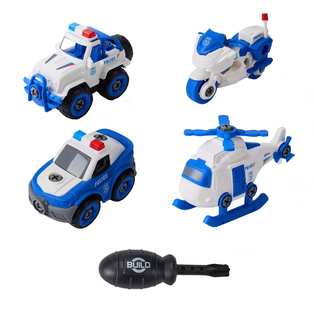 Kids Toys  Car Motorcycles Vehicles Toy DIY Assembly Toy With Screwdriver Tool Set Children Toy Christmas Gift Birthday Present