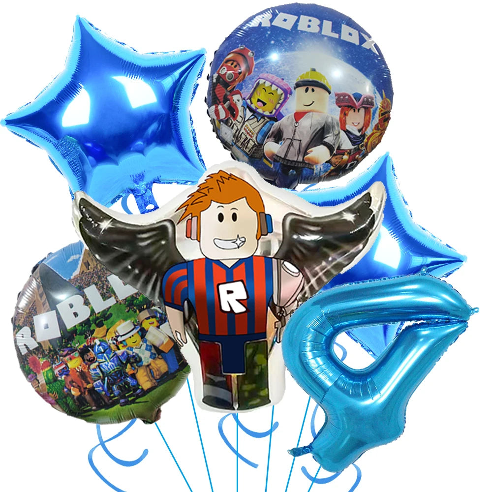 Roblox Birthday Party Decorations Supplie Roblox Game Celebration Party Balloons Disposable Tableware Cup Plate Baby Shower Toys