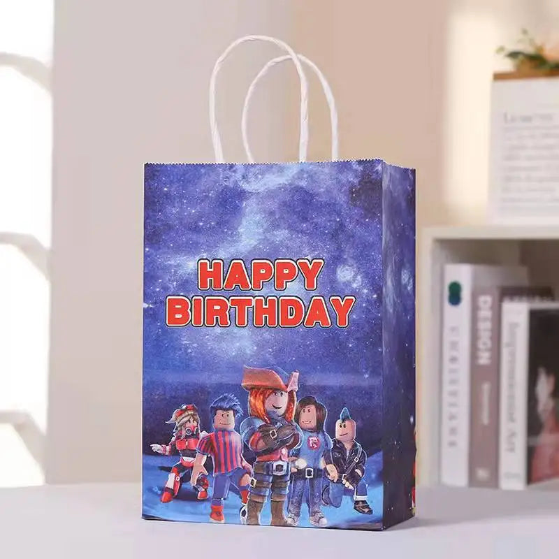 Roblox Birthday Party Decorations Supplie Roblox Game Celebration Party Balloons Disposable Tableware Cup Plate Baby Shower Toys