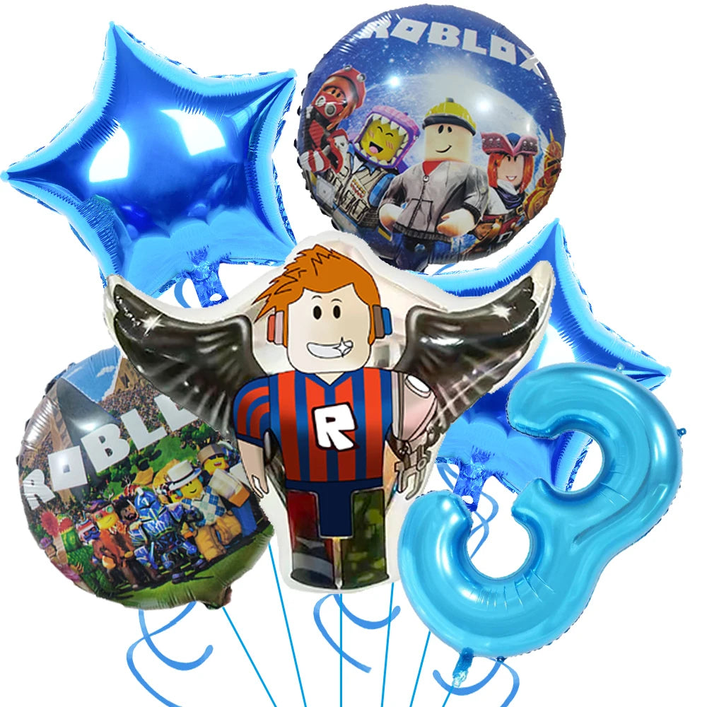 Roblox Birthday Party Decorations Supplie Roblox Game Celebration Party Balloons Disposable Tableware Cup Plate Baby Shower Toys