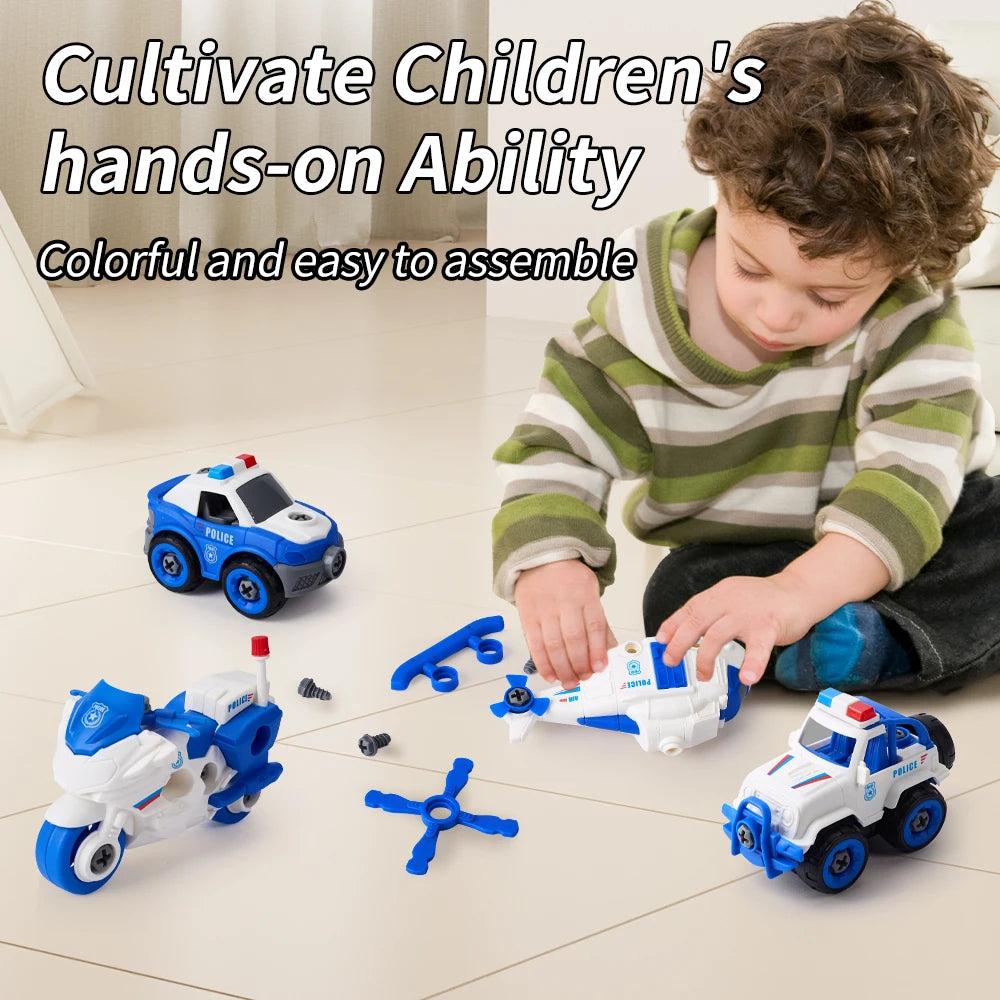 Kids Toys  Car Motorcycles Vehicles Toy DIY Assembly Toy With Screwdriver Tool Set Children Toy Christmas Gift Birthday Present