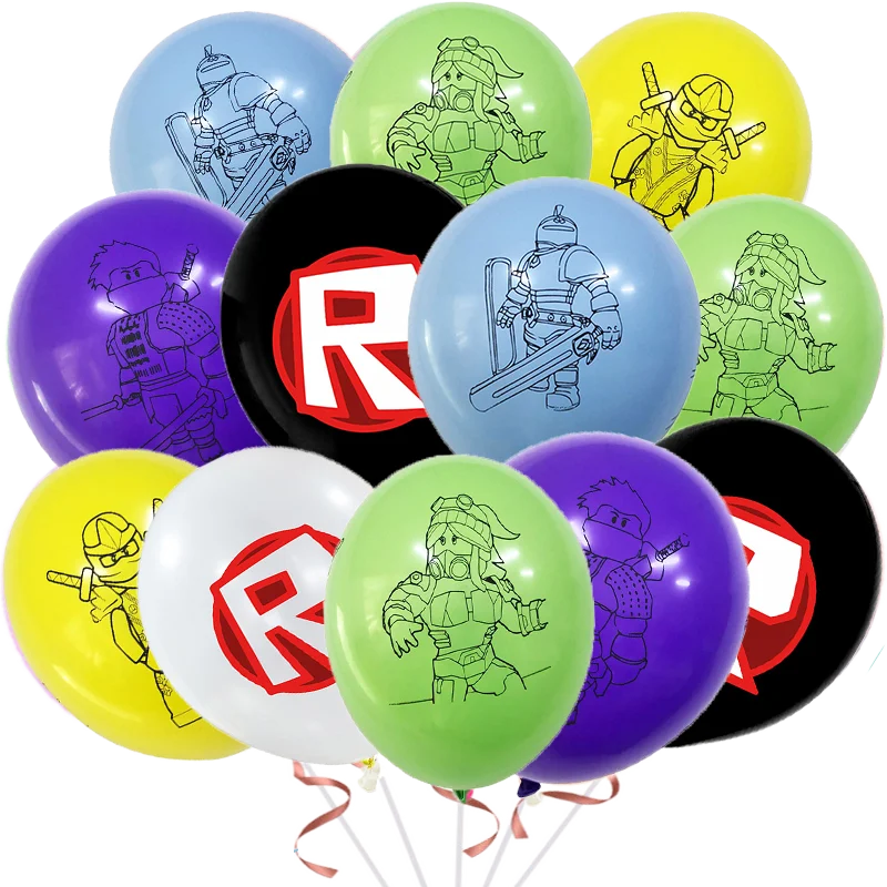 Hot Roblox Birthday Party Decor Game Balloons Disposable Tableware Backdrop For Kids Boy Party Supplies Baby Shower Toy Gifts