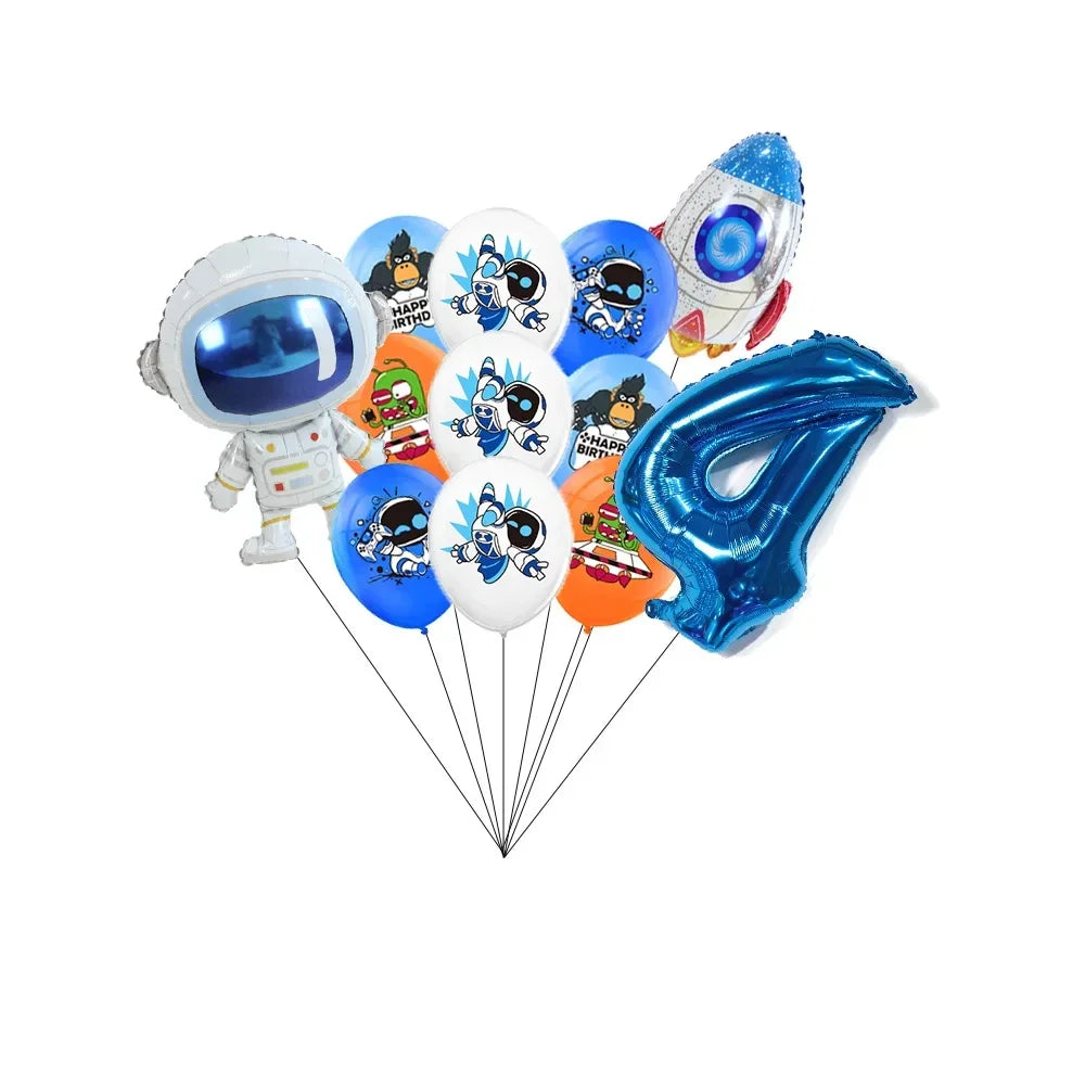 Robot Birthday Party Decoration Boy Game Favors Tableware Plate Tablecloth Cake Topper for Kids Party Gifts Baby Shower Supplies