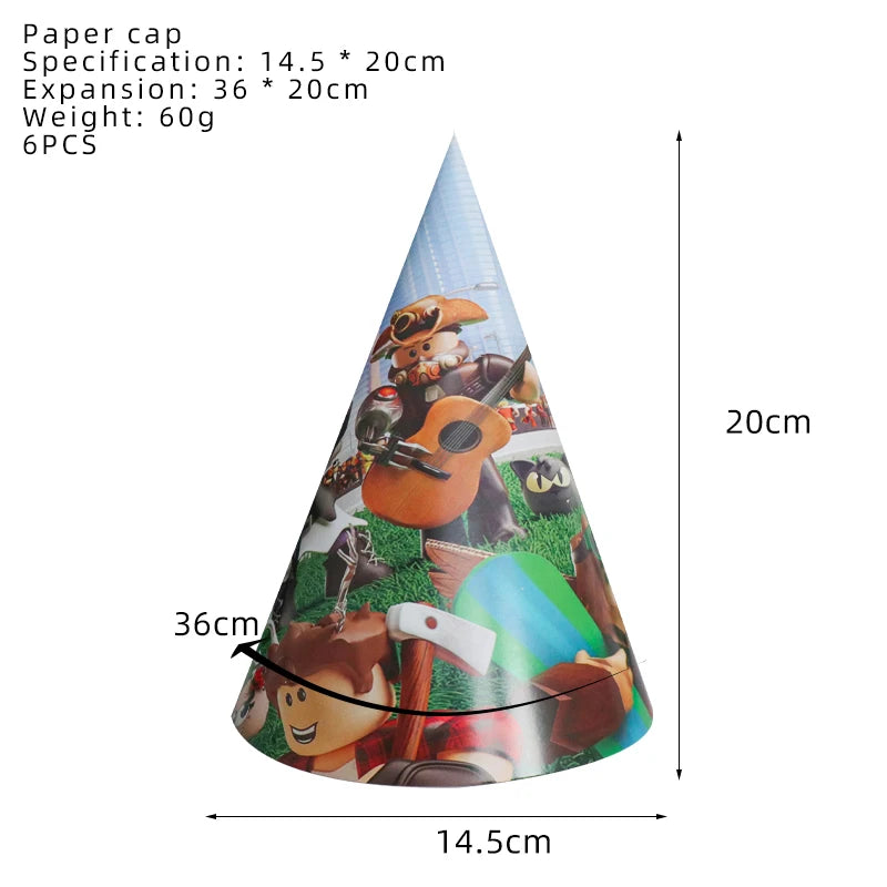 Roblox Birthday Party Decorations Supplie Roblox Game Celebration Party Balloons Disposable Tableware Cup Plate Baby Shower Toys